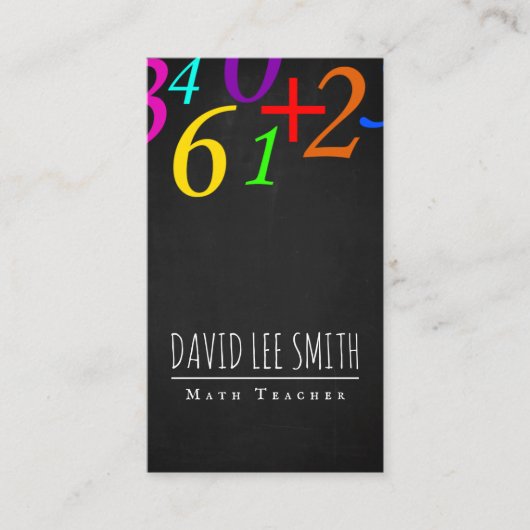 Math Teacher / Math Tutor Visitenkarte (Vorderseite)