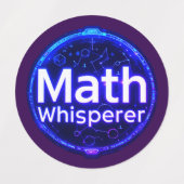Math Teacher Math Whisperer Etiketten (Design 2)