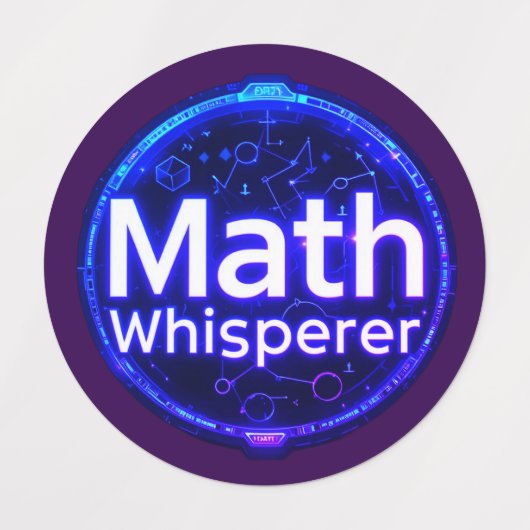 Math Teacher Math Whisperer Etiketten (Design 2)