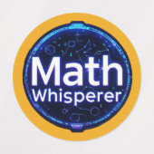 Math Teacher Math Whisperer Etiketten (Design 1)