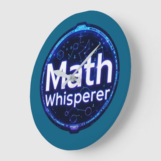 Math Teacher Math Whisperer Große Wanduhr (Winkel)
