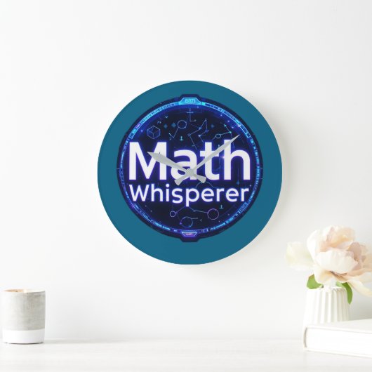 Math Teacher Math Whisperer Große Wanduhr (Zuhause)