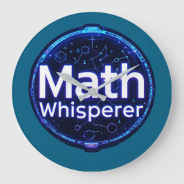 Math Teacher Math Whisperer Große Wanduhr