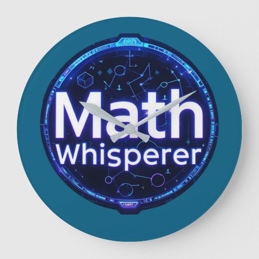 Math Teacher Math Whisperer Große Wanduhr (Vorderseite)