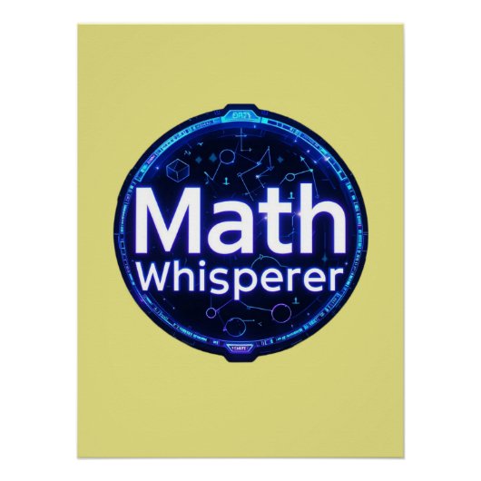 Math Teacher Math Whisperer Poster (Vorderseite)