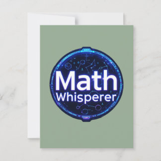 Math Teacher Math Whisperer Postkarte