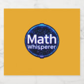 Math Teacher Math Whisperer Schaumweinetikett (Einzelnes Label)