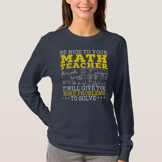 Math Teacher Mathematician Mathematics School T-Shirt (Vorderseite)