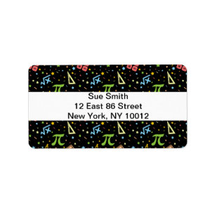 Math Teacher - Mathematics Data Geek Symbols Adressaufkleber