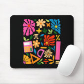 Math Teacher Mathematics Pi Day Boho Floral Back T Mousepad (Mit Mouse)