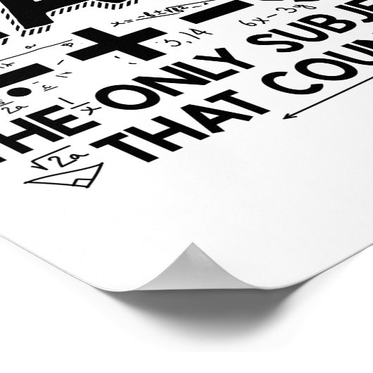 Math Teacher | Mathematik Mathematiker Geschenke Poster (Ecke)