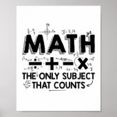 Math Teacher | Mathematik Mathematiker Geschenke Poster (Vorne)