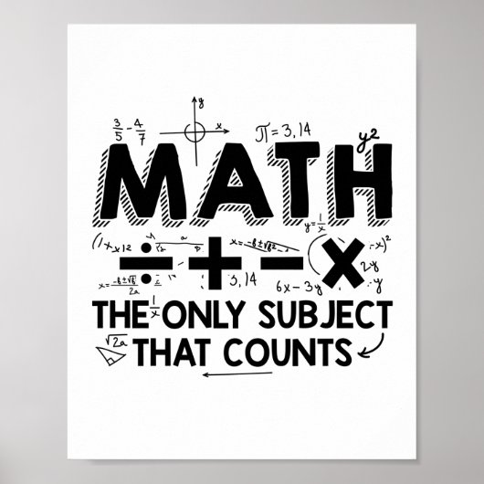 Math Teacher | Mathematik Mathematiker Geschenke Poster (Vorne)