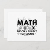 Math Teacher | Mathematik Mathematiker Geschenke Postkarte (Vorne/Hinten)
