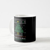 Math Teacher Merry Christmath Pi Tree Lights Ugly Kaffeetasse (Vorderseite Links)