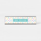 Math Teacher Name Niedlich Numbers Muster Schreibtischnamensplakette (Vorderseite )