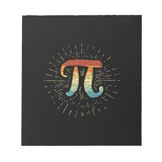 Math Teacher Niedlich Pi Notizblock (Vorderseite)