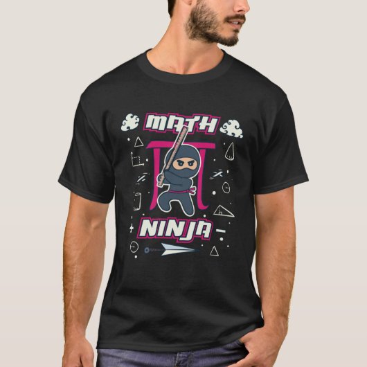 Math Teacher Ninja Nerds Freshman Kids Warrior T-Shirt (Vorderseite)