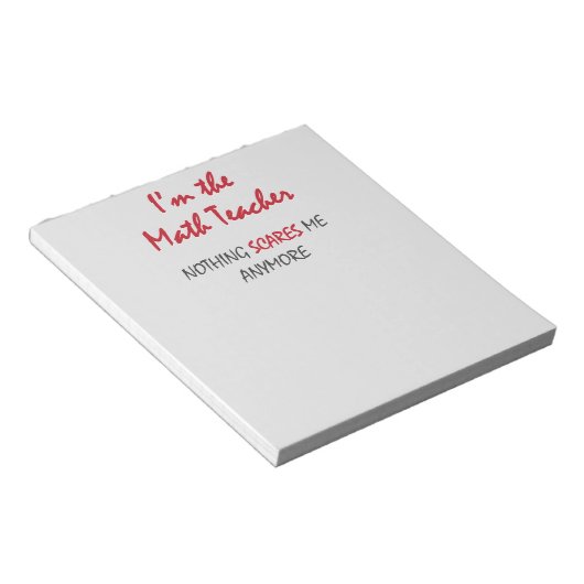 Math Teacher Notizblock (angewinkelt)