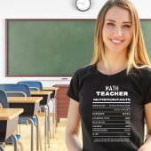 Math Teacher Nutrition Facts T-Shirt