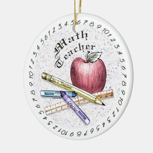 Math Teacher Ornament (Links)