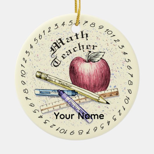 Math Teacher Ornament (Vorne)
