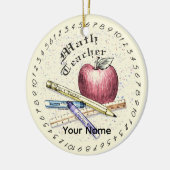 Math Teacher Ornament (Links)