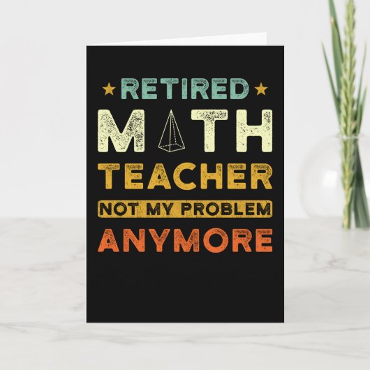 Math Teacher Pension Geschenk Karte (Vorderseite)