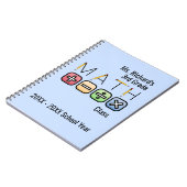 Math Teacher | Personalisierte Arithmetische Symbo Notizblock (Linke Seite)