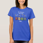 Math Teacher | Personalisierte Arithmetische Symbo T-Shirt (Vorderseite)