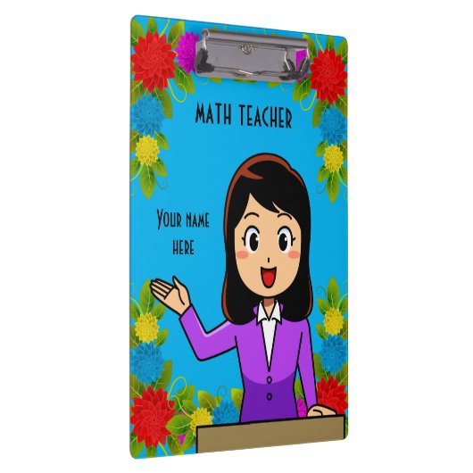 Math Teacher Personalisierte Zwischenablage Klemmbrett (Rechts)