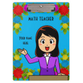 Math Teacher Personalisierte Zwischenablage Klemmbrett (Vorderseite)