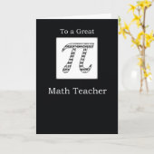 Math Teacher Pi Day Black Karte (Gelbe Blume)