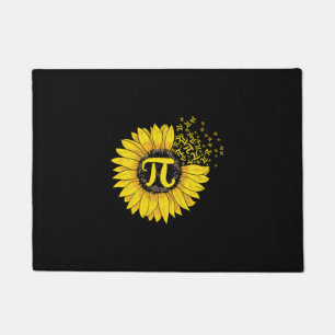 Math Teacher Pi Number Sunflower Fußmatte