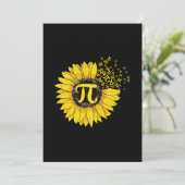 Math Teacher Pi Nummer Sonnenblume Feiertagskarte (Stehend Vorderseite)