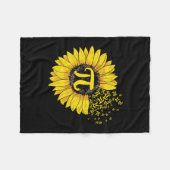 Math Teacher Pi Nummer Sonnenblume Fleecedecke (Vorderseite (Horizontal))