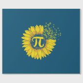 Math Teacher Pi Nummer Sonnenblume Geschenkpapier (Flach)