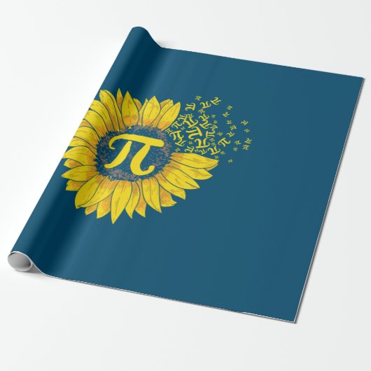 Math Teacher Pi Nummer Sonnenblume Geschenkpapier (Ungerollt)