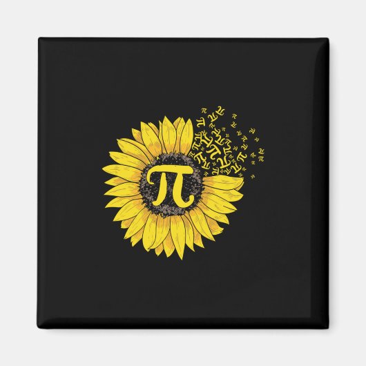 Math Teacher Pi Nummer Sonnenblume Magnet (Vorne)