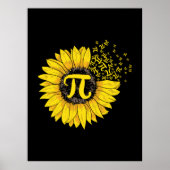 Math Teacher Pi Nummer Sonnenblume Poster (Vorne)