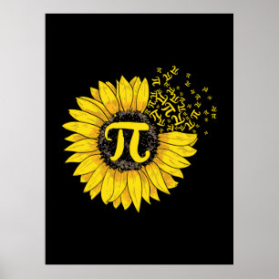 Math Teacher Pi Nummer Sonnenblume Poster