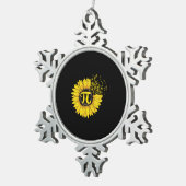 Math Teacher Pi Nummer Sonnenblume Schneeflocken Zinn-Ornament (Rechts)