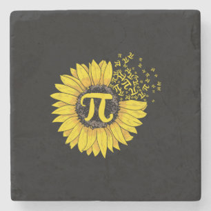 Math Teacher Pi Nummer Sonnenblume Steinuntersetzer