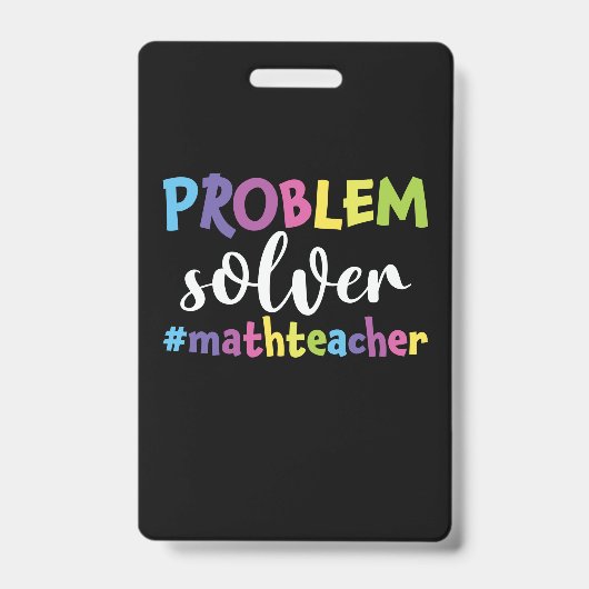 Math Teacher Problem Solver Ausweis (Vorderseite)
