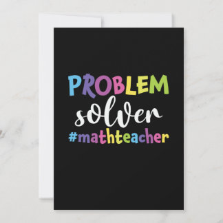 Math Teacher Problem Solver Einladung