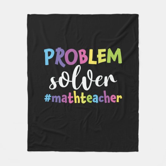 Math Teacher Problem Solver Fleecedecke (Vorderseite)