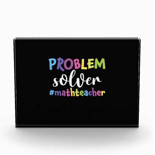 Math Teacher Problem Solver Fotoblock (Vorderseite)