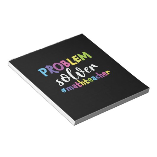 Math Teacher Problem Solver Notizblock (angewinkelt)