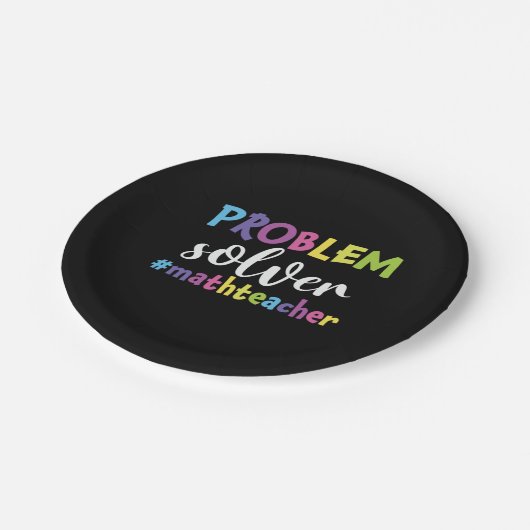 Math Teacher Problem Solver Pappteller (Schrägansicht)