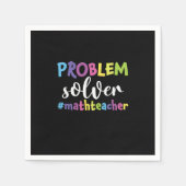 Math Teacher Problem Solver Serviette (Vorderseite)